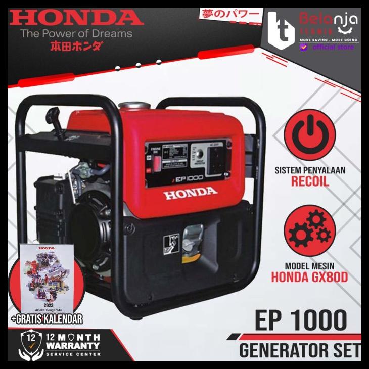 Honda Genset EP 1000 750 Watt Generator Set Listik EP1000 Genset Mini