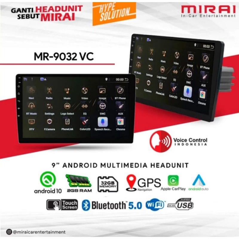 HEAD UNIT ANDROID MIRAI 9032VC BRIO MOBILIO BRV