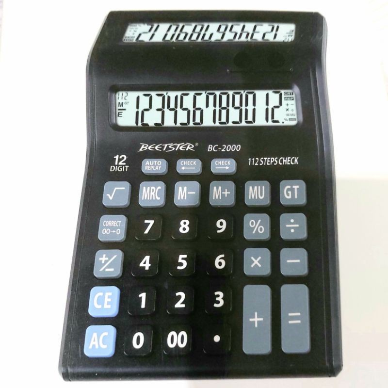 

Kalkulator Besar Beetster BC-2000 Calculator BC 2000 12 digit Dual Display 2 Layar