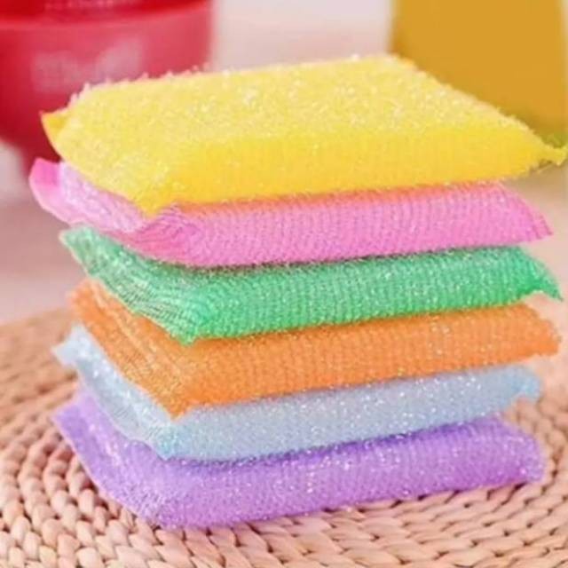 Super Magic Sponge Spons Bantal Busa Cuci Piring Panci Sabut isi 5