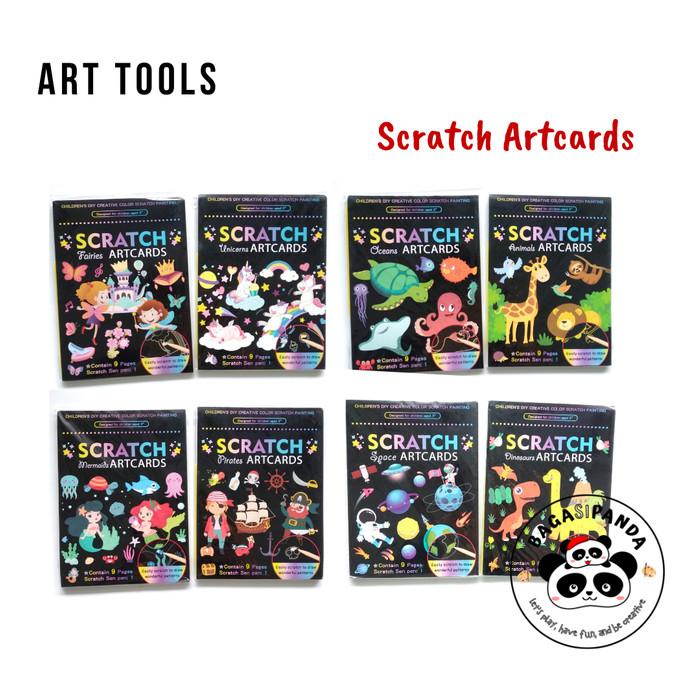 

Scratch Art Card Bergambar untuk Anak - Ukuran A5 isi 9 gambar