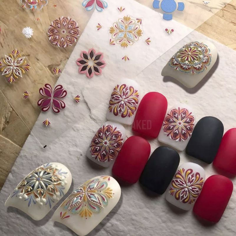 stiker kuku nail sticker bohemian hiasan kuku nail art premium