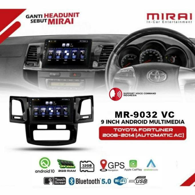 Jual PROMO COD Head Unit Android MIRAI MR 9032 VC Toyota Fortuner