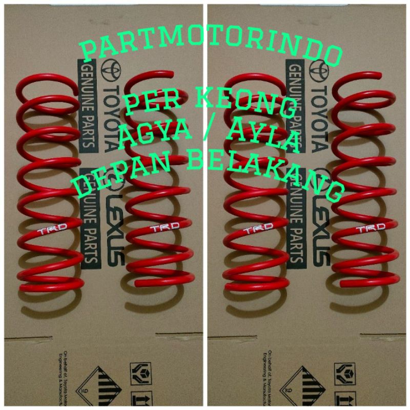 Jual Per Keong Coil Spring Agya Ayla Trd Depan Belakang Toyota Ori