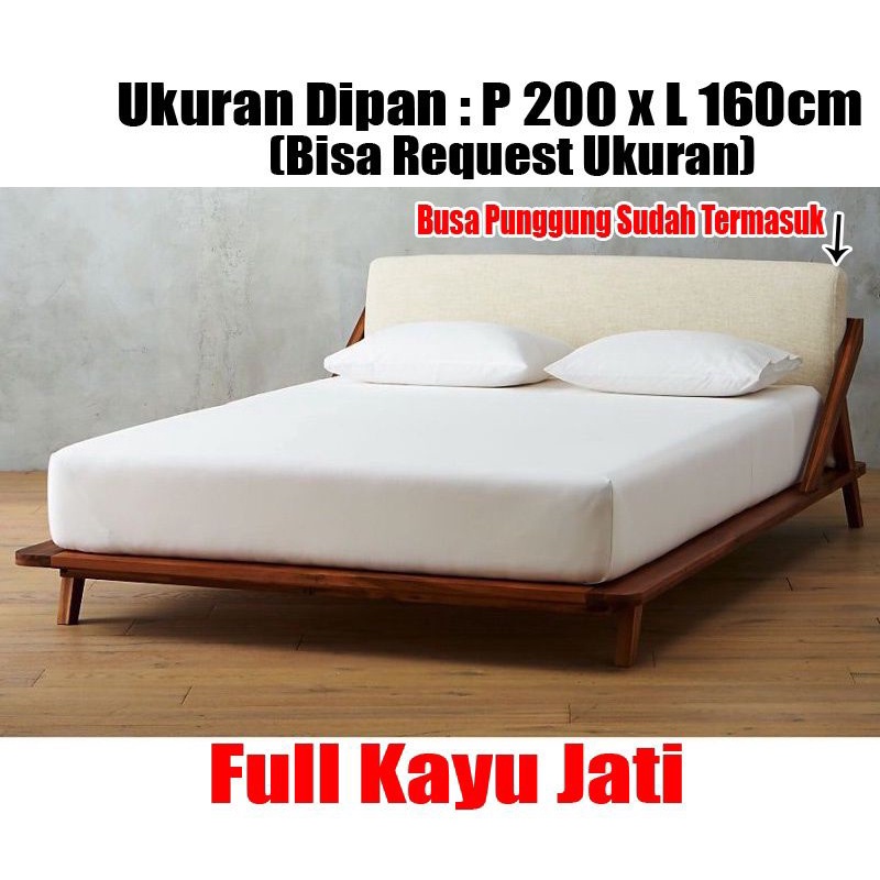 Tempat Tidur / Dipan / Ranjang / Divan Lesehan Minimalis Kayu Jati