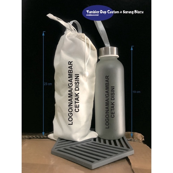 Souvenir Tumbler Dop + Custom + Sarung Blacu + Cetak nama