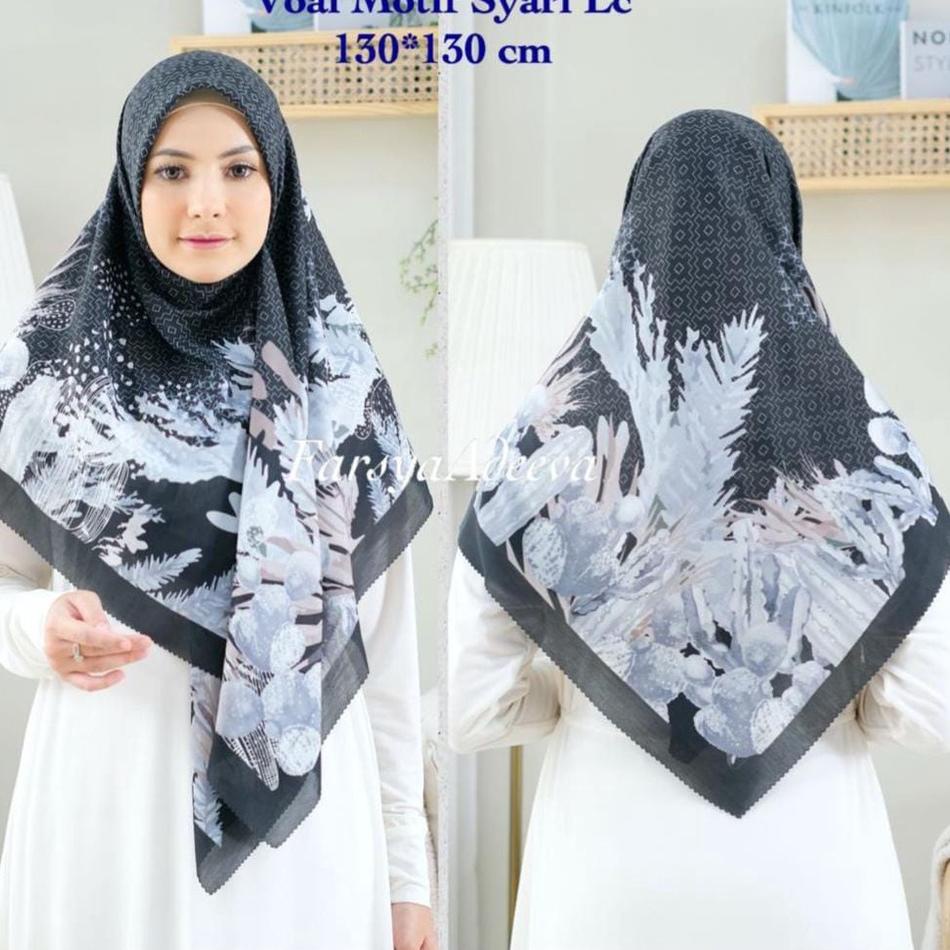 TWG.10De22ᴸ ‑ SEGI EMPAT SYAR'I DEENAY LASERCUT KW KERUDUNG SEGIEMPAT JUMBO MOTIFNAYLA HIJA'B
