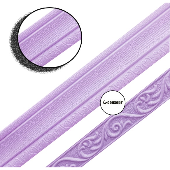 CX Wallpaper List Ungu Muda Foam 3D Wallborder Foam 3D Stiker Dinding