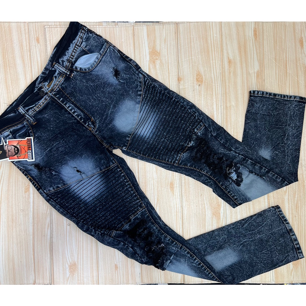 JEANS BIKER/CELANA BIKER PRIA/SLIMFIT JEANS/CELANA JEANS BIKER/JEANS SOBEK BIKER/CELANA SOBEK BIKER/