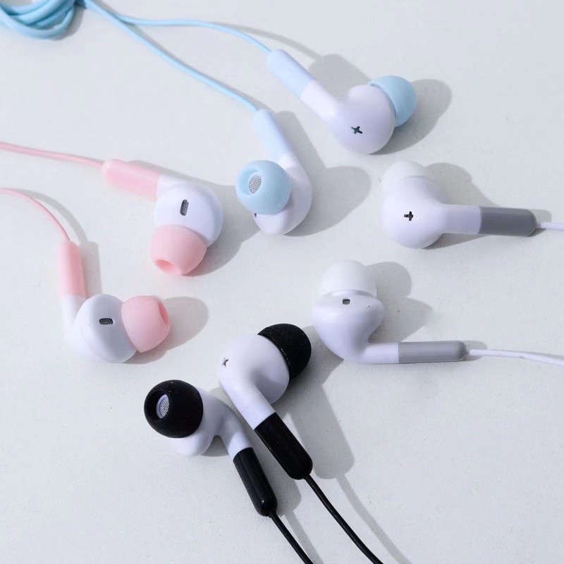 [XY 77] Set Headset Earphone karakter SERI XY 77 motif Sweet bear so cute / + Wadah Earphone Motif in ear