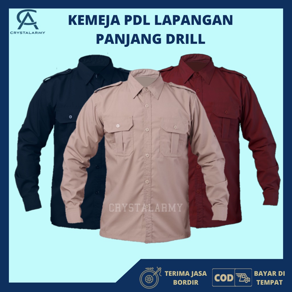 Kemeja Pdl Lapangan / Kemeja Pdl / kemeja Kerja Pria / Kemeja formal / Kemeja Amerikan Drill