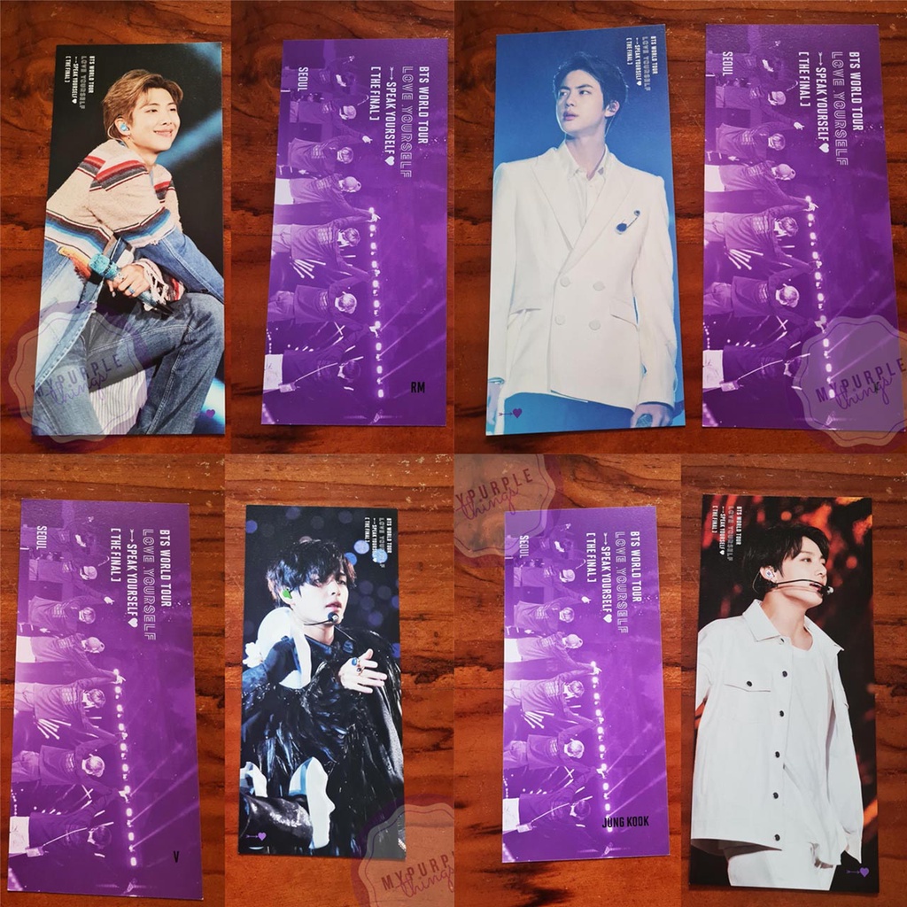 [Sharing] Photo Bookmark BTS WORLD TOUR ‘LOVE YOURSELF: SPEAK YOURSELF’ RM Jin V JK