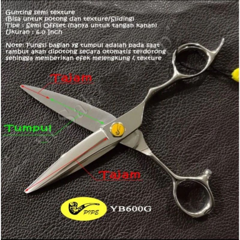 

Gunting semi Texture (potong+sleding) YB600G