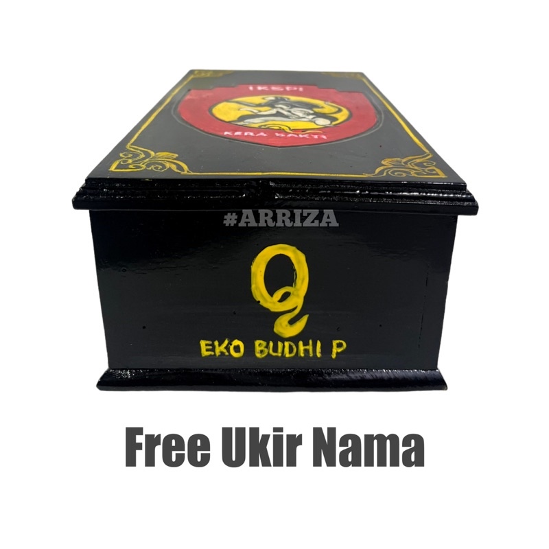 (BISA COD) KOTAK SABUK IKAT PINGGANG KERA SAKTI IKSPI DARI KAYU JATI (FREE UKIR NAMA) TEMPAT PENYIMPANAN SABUK PENCAK SILAT