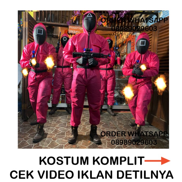 Kostum Squid Game Satu Set Lengkap Komplit