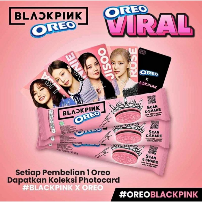 (SIAP KIRIM)READY NO PO" OREO X BLACKPINK VIRAL FREE PHOTOCARD