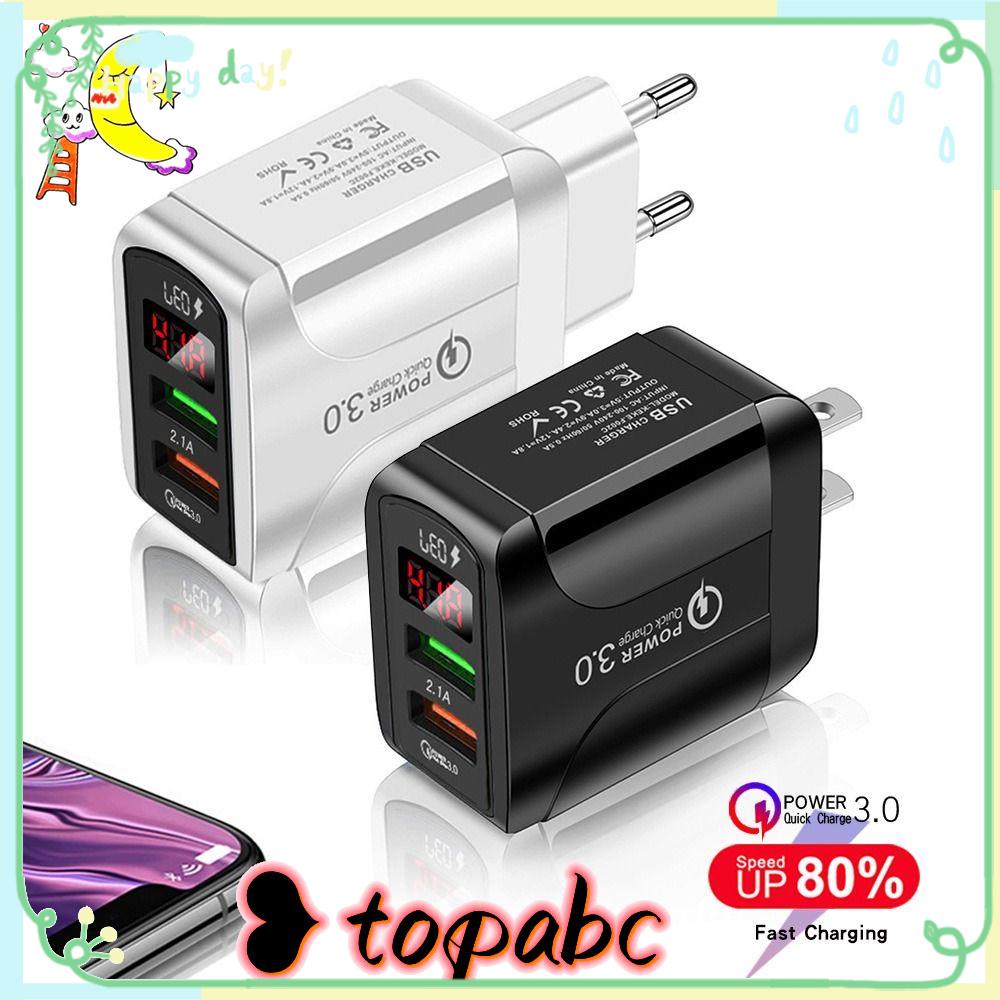 Top Quick Charger Universal 2port LED 3.0 PD Charger