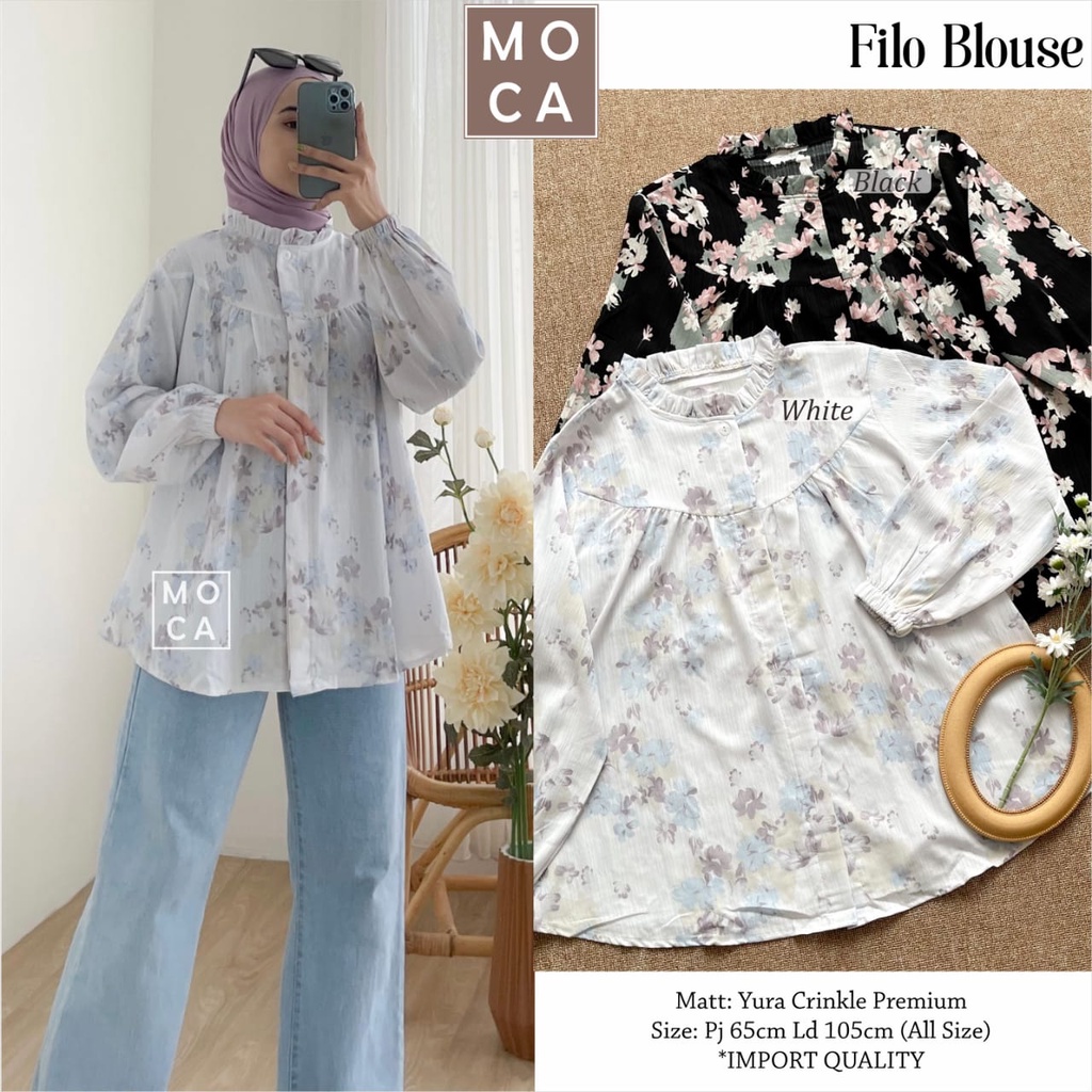 FILO BLOUSE / ATASAN BLOUSE PREMIUM YURA CRINKLE