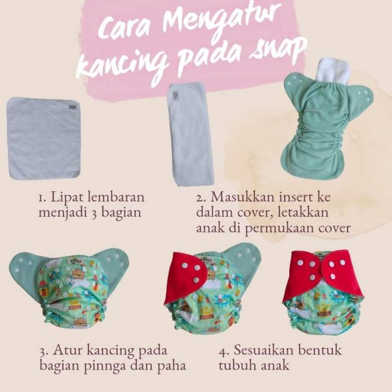 CLODI FRONT SNAP POPOK KAIN BAYI POPOK KAIN INSERT POPOK KAIN/POPOK CUCI ULANG BAYI/POPOK CUCI ULANG