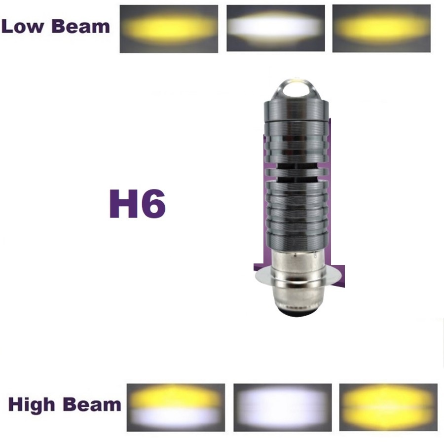 Lampu Utama LED D2 Laser Motor AC DC Matic 2 Warna H6 D2A Bebek Matik