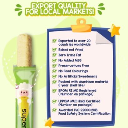 

☛ Cuma satu hari!! Supercorn Stik Jagung 12 pcs / Super Corn / Snack Cemilan Anak NON MSG Halal Super Corn Snack MPASI / Snack Bayi / Snack Anak / Cemilan Bayi / Cemilan Anak Snack Sehat Rekomendasi snack bayi .,,.,.,