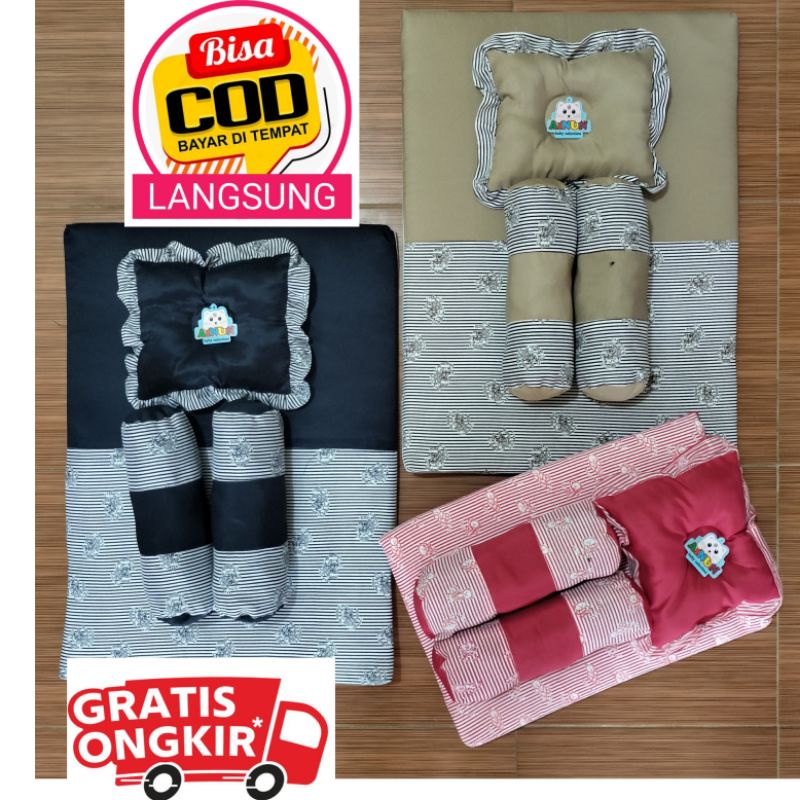 kasur matras bayi set bantal peyang bayi dan 2 guling / kasur bayi alas tidur