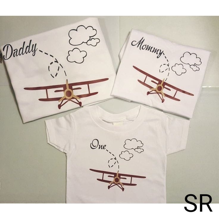 SR811 -BAJU KAOS FAMILY PESAWAT TEMPUR T-SHIRT LUCU DAN AESTHETIC