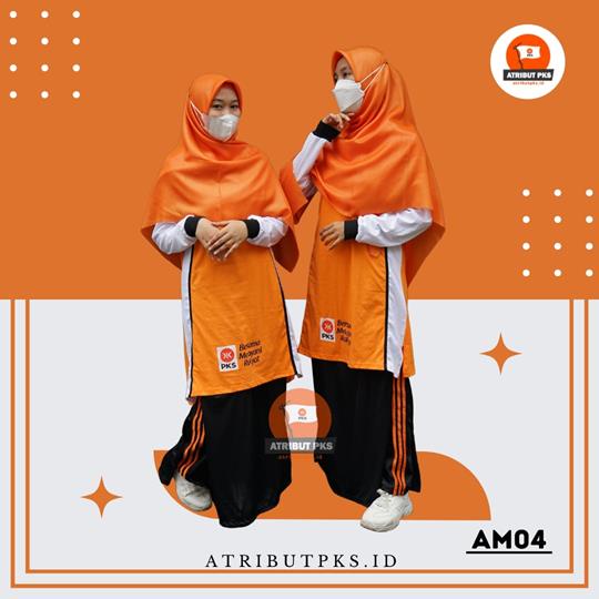 Kaos Tunik Akhwat PKS Logo Baru Baju Muslimah Model 004