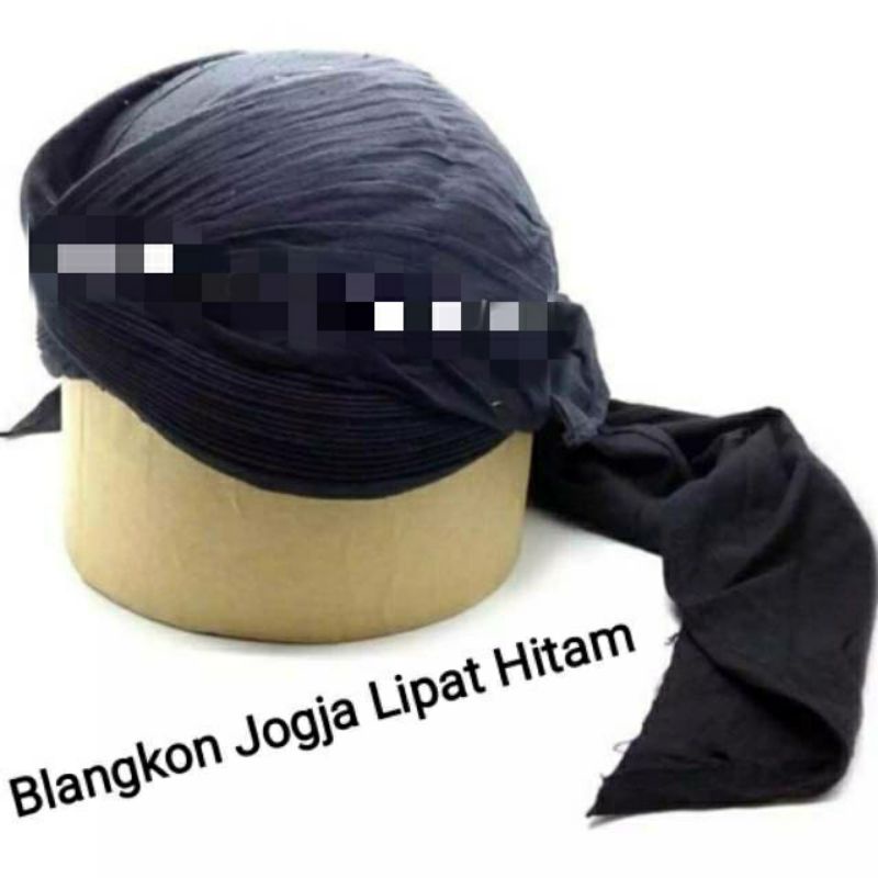 Blangkon Jogja Lipat Sliwir Motif Hitam Polos // Blangkon Jogja Lipat Sliwir // Blangkon Jawa Harga 