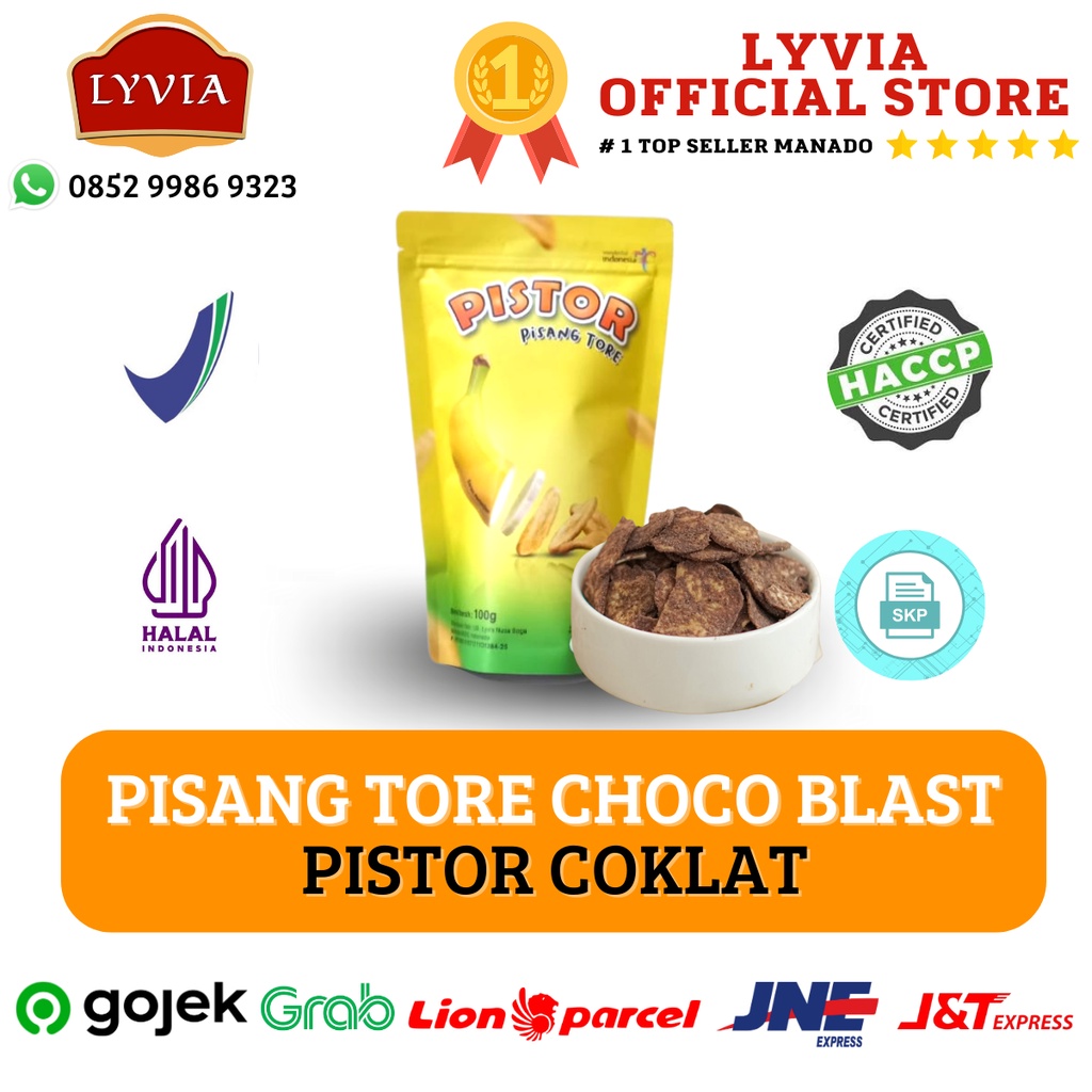 

Lyvia PisangTore Cokelat 100gram