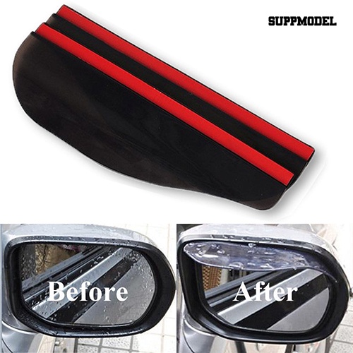 [Dekorasi] 2pcs Universal Kaca Spion Samping Belakang Hitam Bening Hujan Salju Perisai Untuk Mobil Truk