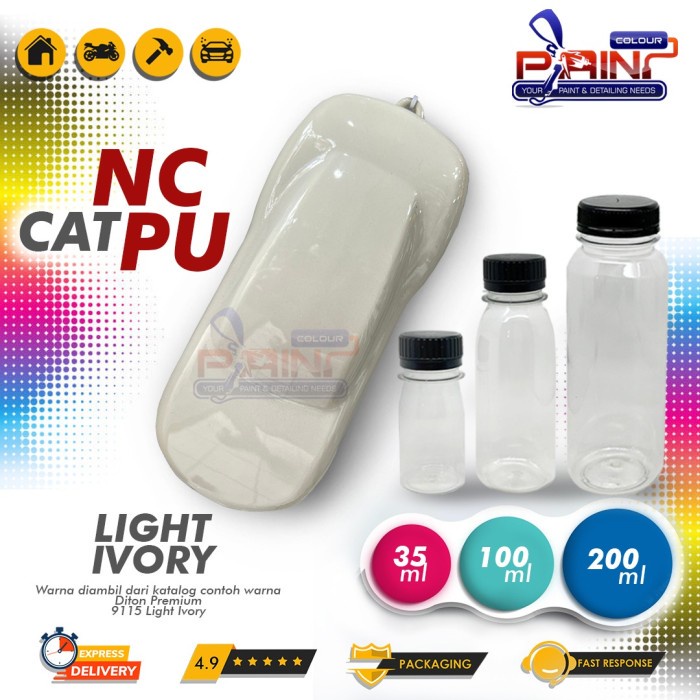 Cat NC Light Ivory Vespa Colour - Sample Warna Diton Premium 9115