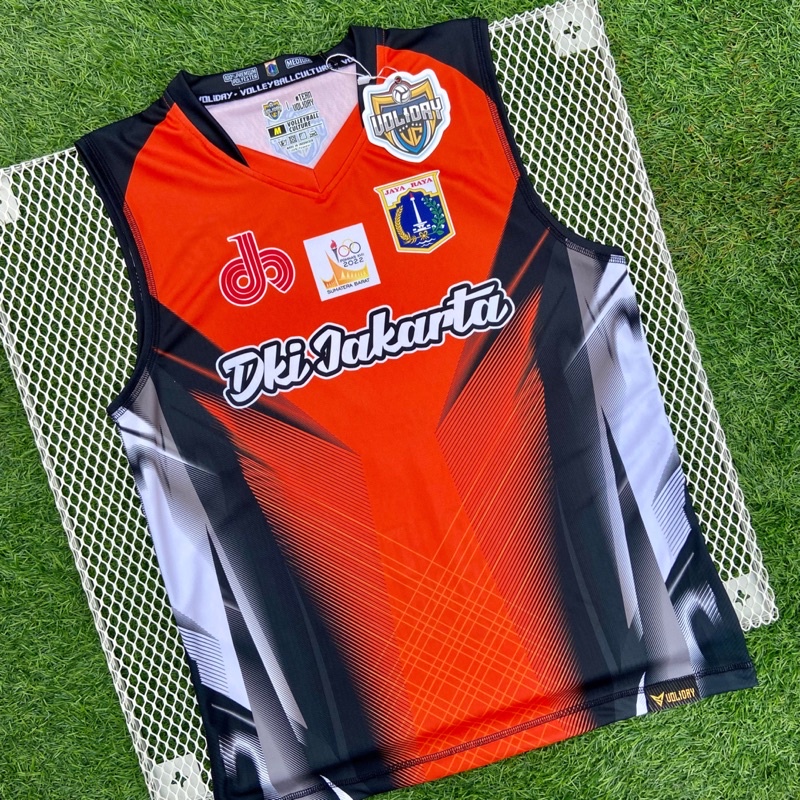 Jersey POMNAS DKI JAKARTA [Orens Betwhite Stripe]