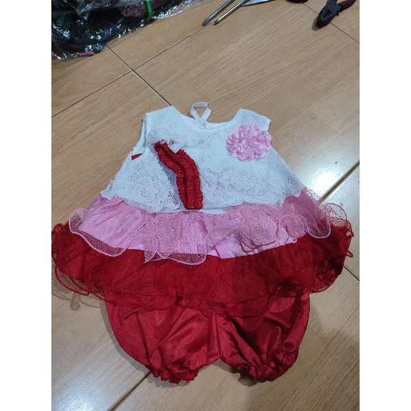 Dress pesta  Bayi Set Renda 0 - 3 bulan