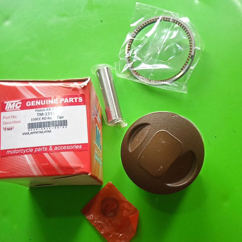 (KUALITAS PREMIUM)PISTON SEHER UKURAN 1.00 VIAR KAISAR SPAREPART MOTOR RODA 3 DLL