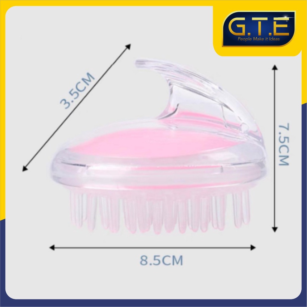 GTE | Sisir Keramas Rambut Silikon Sikat Pijat Kepala Shampo Hair Massage Brush Lembut Silicone