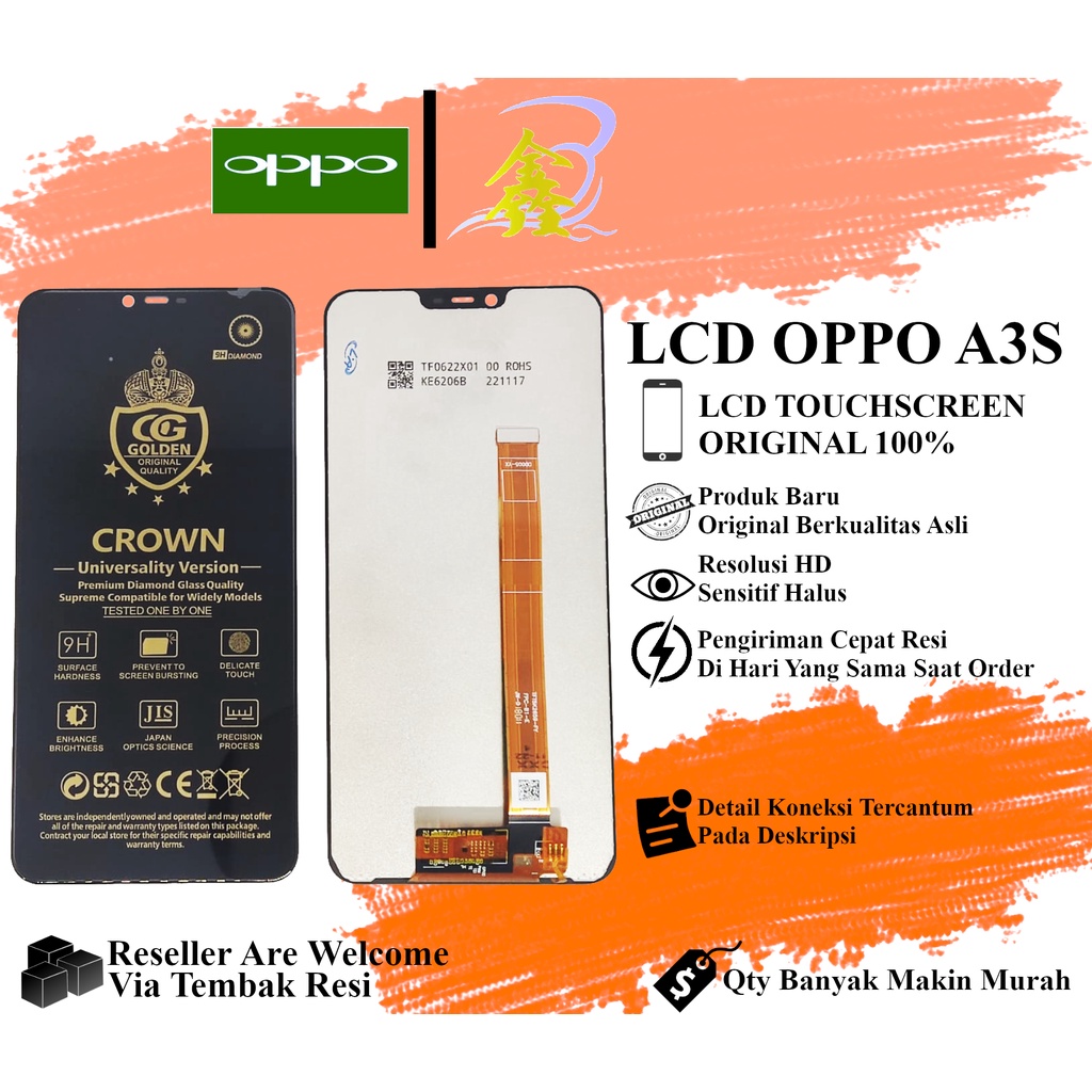 LCD TOUCHSCREEN OPPO A3S/A5 LCD TS FULLSET