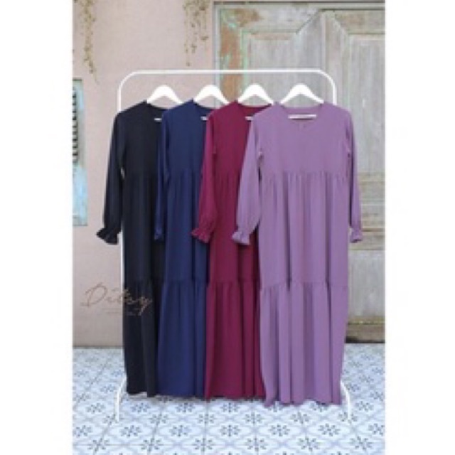 gamis DITSY (lelia series warna HITAM XL)