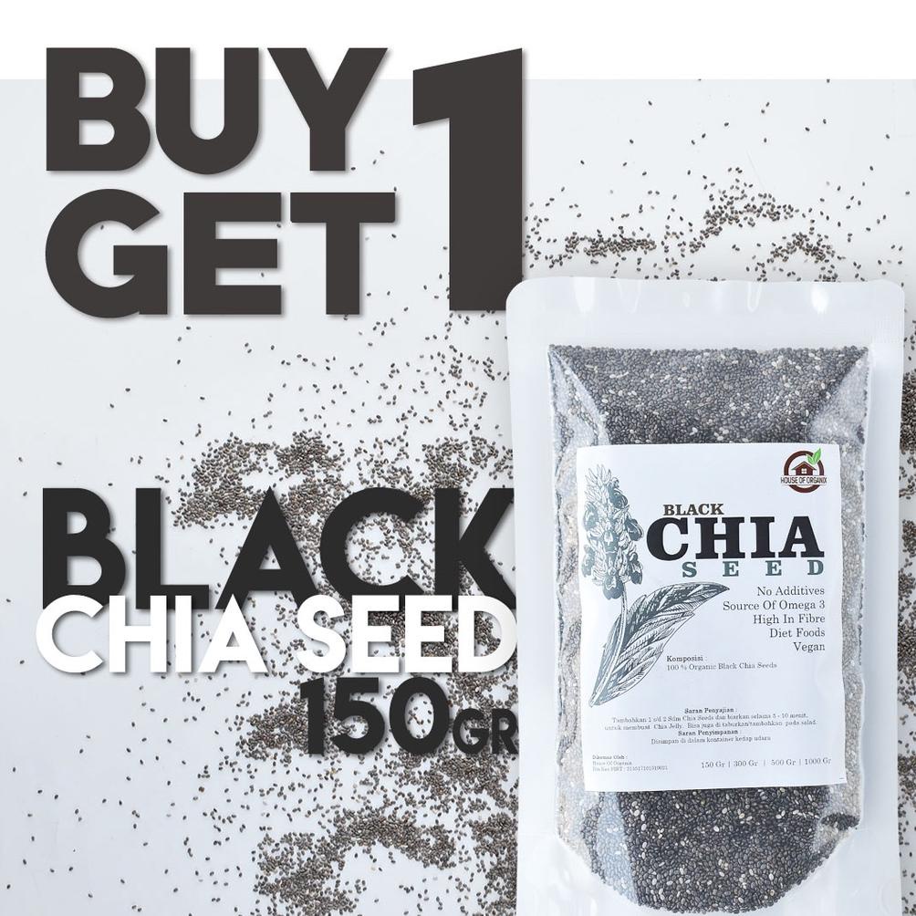 

[BAYAR DITEMPAT] Buy 1 Get 1 Free Organic Black Chia Seed (150 gr)