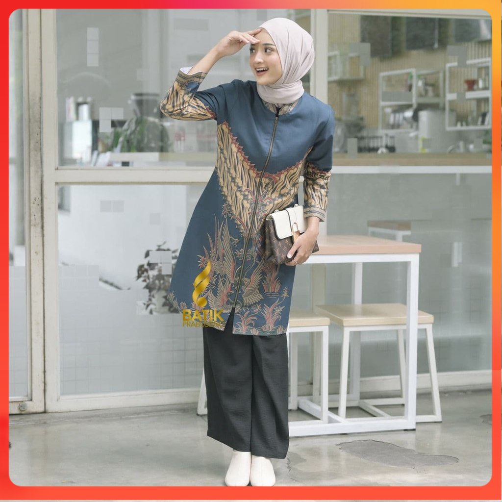 Batik Prabuseno - TIKTA Tunik Batik Wanita Lengan Panjang