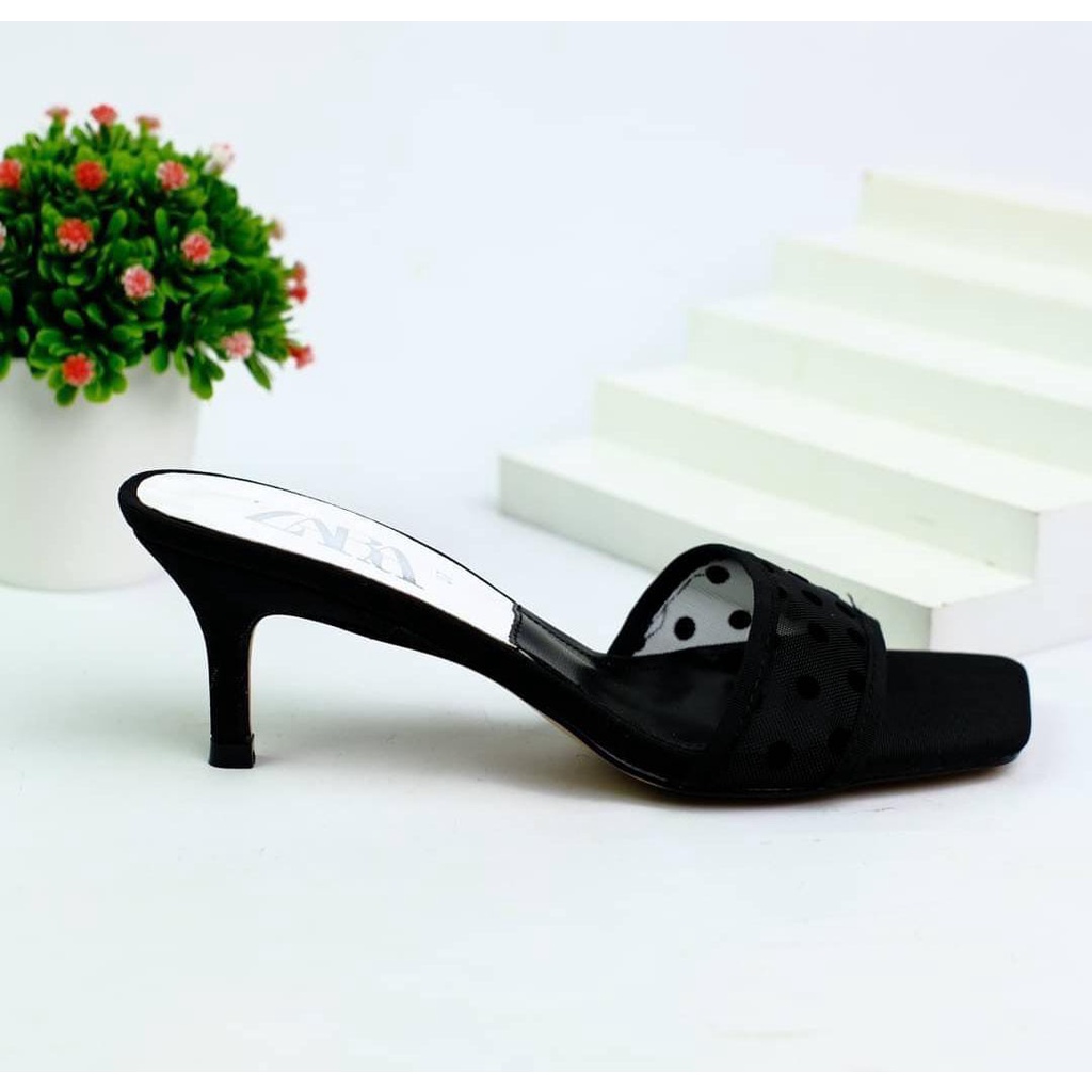 SANDAL WANITA ZS-3783 HEELS 6CM BLACK