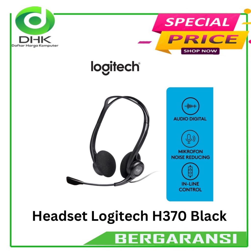 Headset Logitech H370 - Black