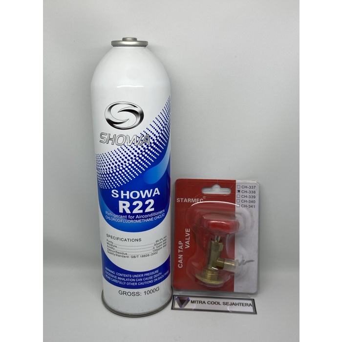PAKET FREON R22 SHOWA KALENG 1 KG DAN CAN TAP PEMBUKA KALENG MURAH