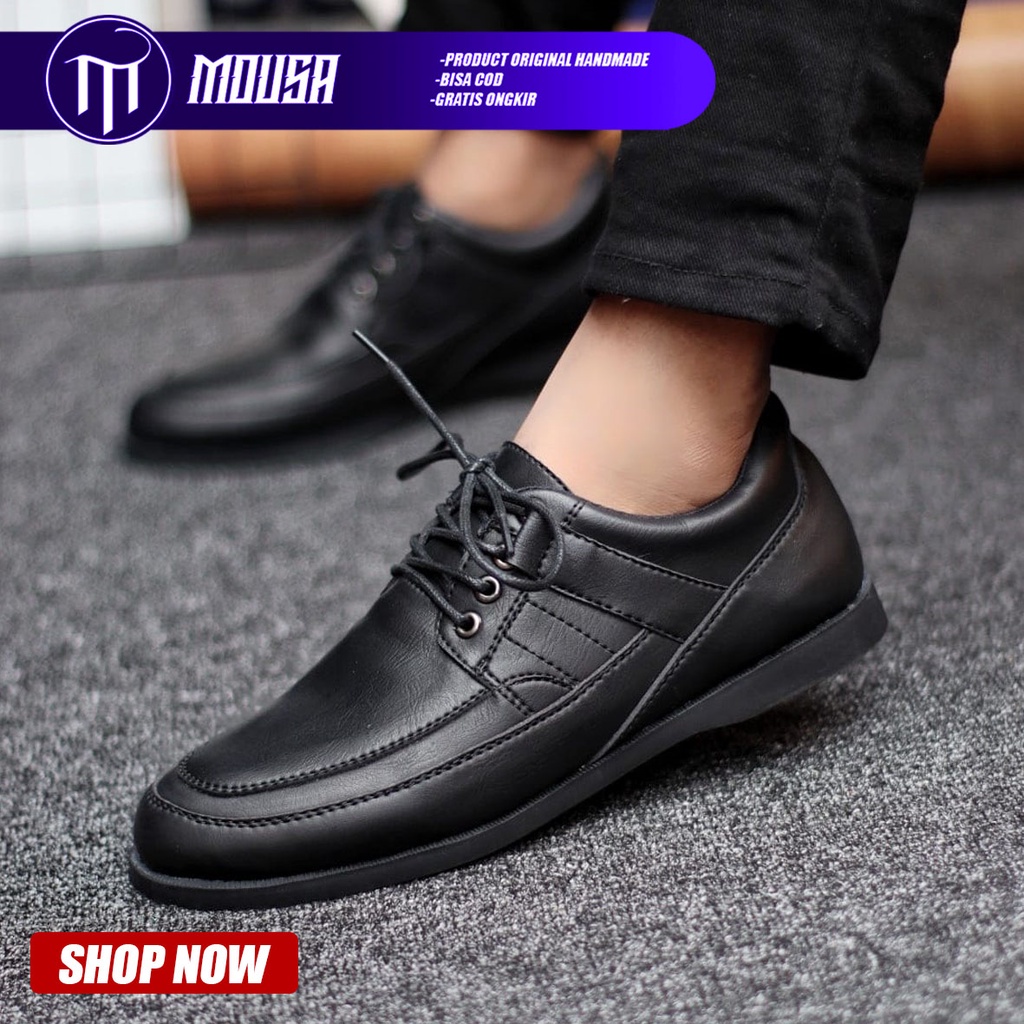 Sepatu Formal Pantofel Kulit Pu Kerja Kantor Kondangan Pria Mousa Hyoga