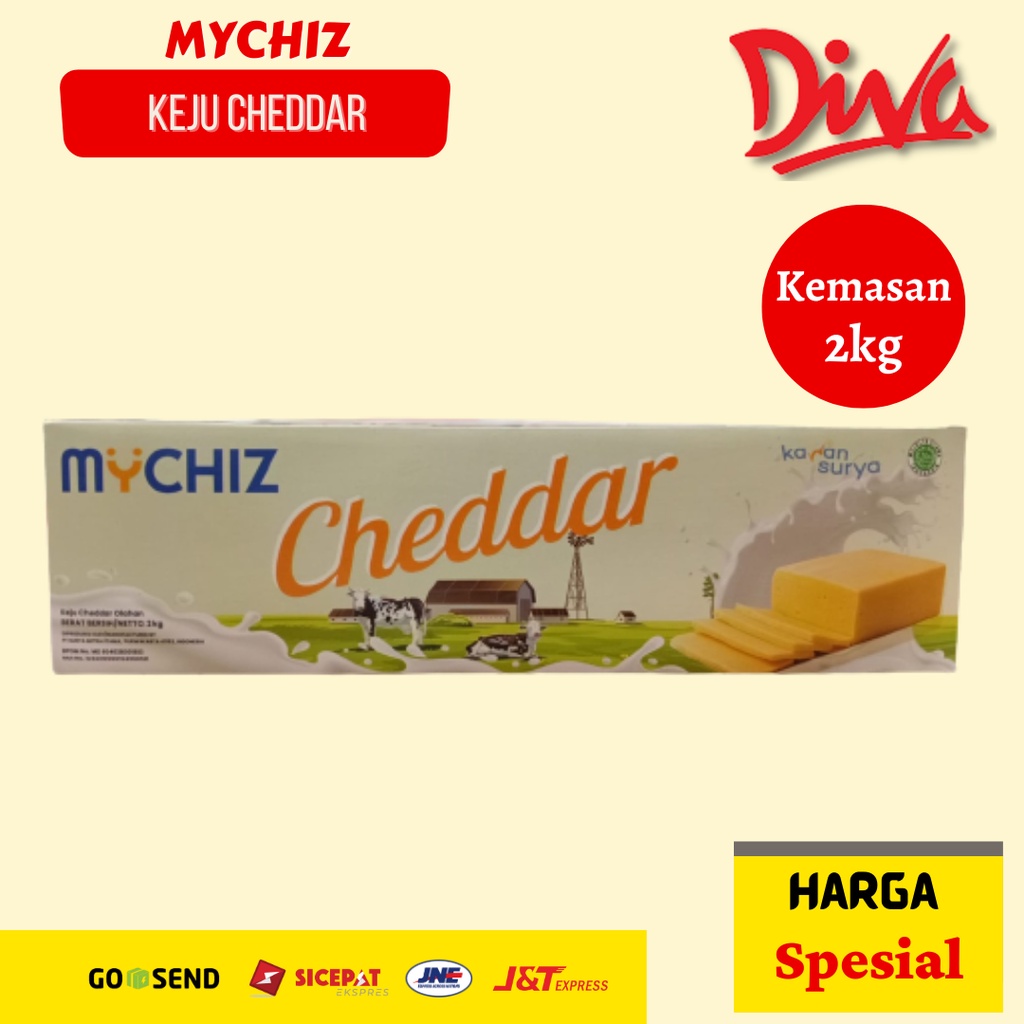 

Keju Cheddar Mychiz 2kg | Keju My chiz Cheddar