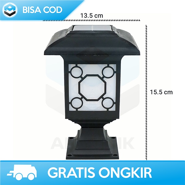LAMPU TAMAN SOLAR PANEL LAMPU OUTDOOR LENTERA TANPA LISTRIK COOL LIGHT
