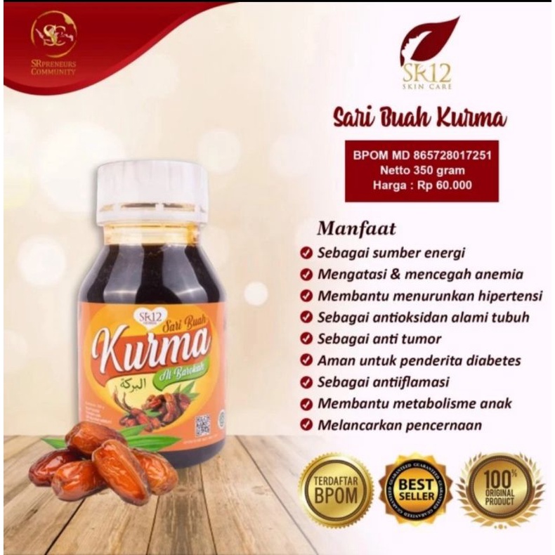 

Sari kurma SR12 herbal penambah nafsu makan / mencegah anemia