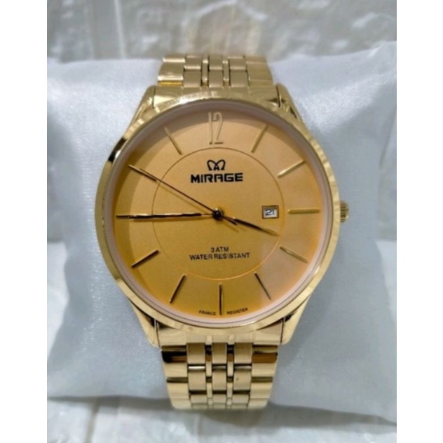 jam tangan pria;MIRAGE M8647BRP~ORIGINAL~WATER RESISTANT~TGL~STAINLESS ANTI KARAT