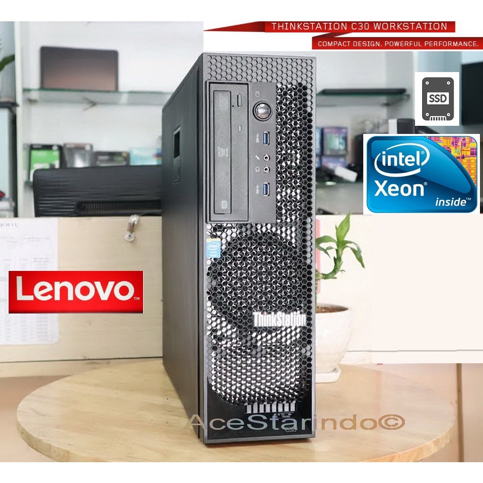 Bergaransi (GGP) DUAL PROC Xeon E5 v2 -RAM 32Gb -Dual LAN-PC Server Workstation Lenovo C30 Termurah