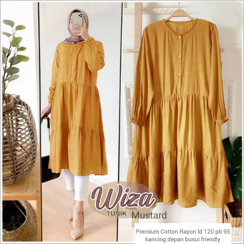 WIZA TUNIK/ATASAN WANITA RAYON PREMIUM LD 95(M) LD 100(L)